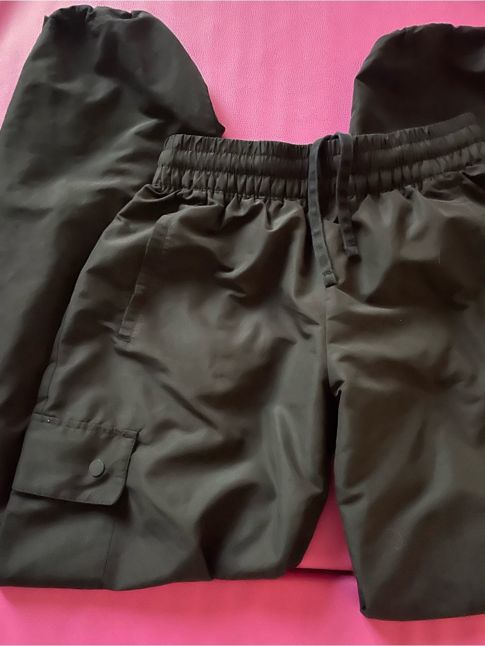 adidas Black Cargo Track Joggers with Drawcord Waist - Picture 2 of 4